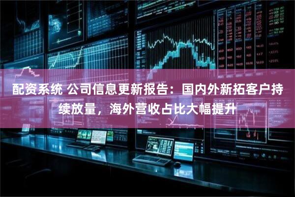 配资系统 公司信息更新报告:国内外新拓客户持续放量,海外营收占比大幅提升